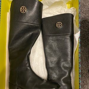 Women’s black Tory Burch riding boots